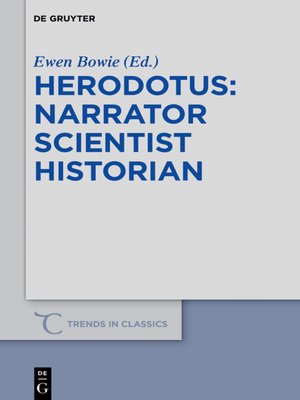 cover image of Herodotus--narrator, scientist, historian